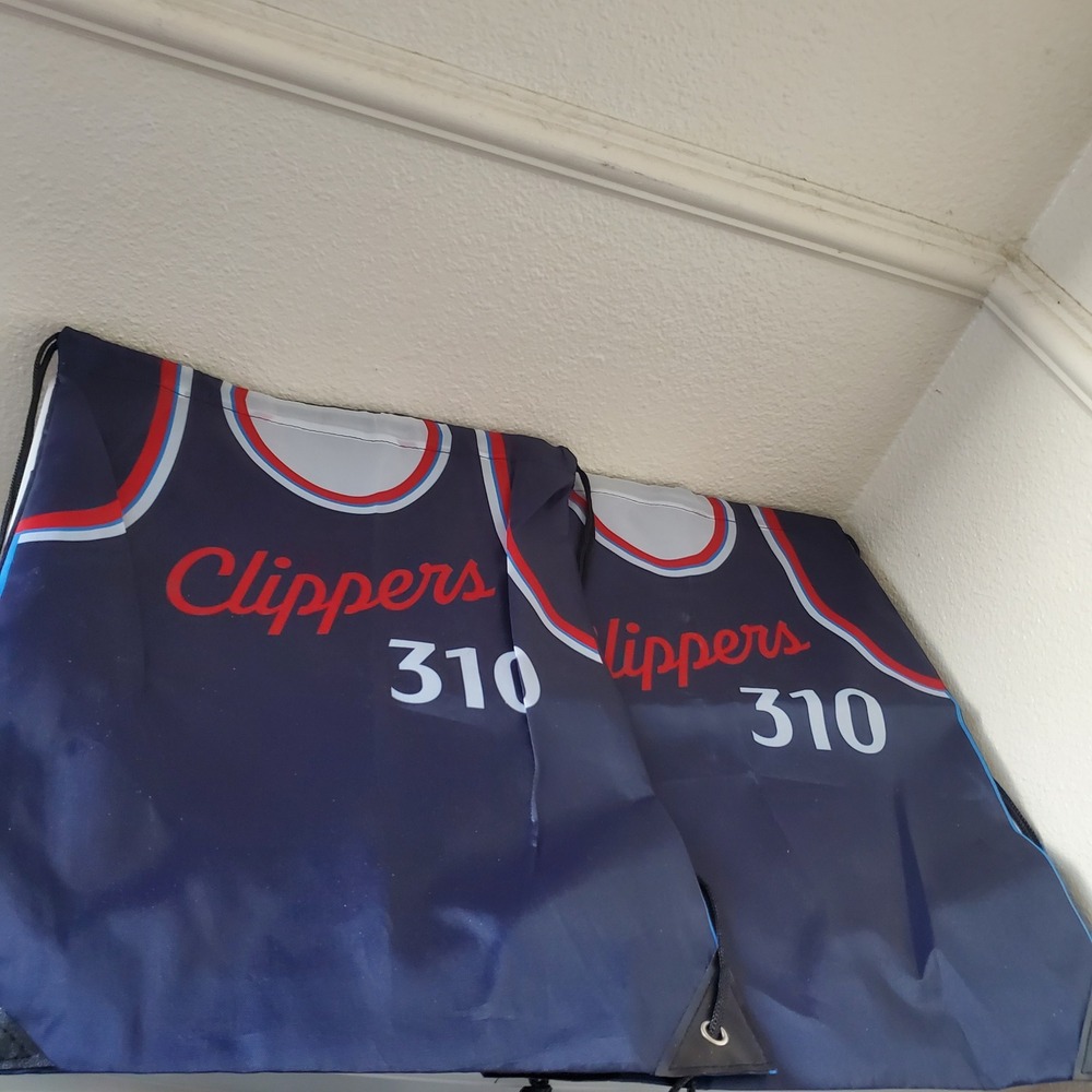 LA Clippers 310 Jersey Design Drawstring Backpack Navy Blue Cinch Bag NBA Fan